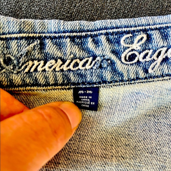 Womens American Eagle Denim Vest - Picture 4 of 5